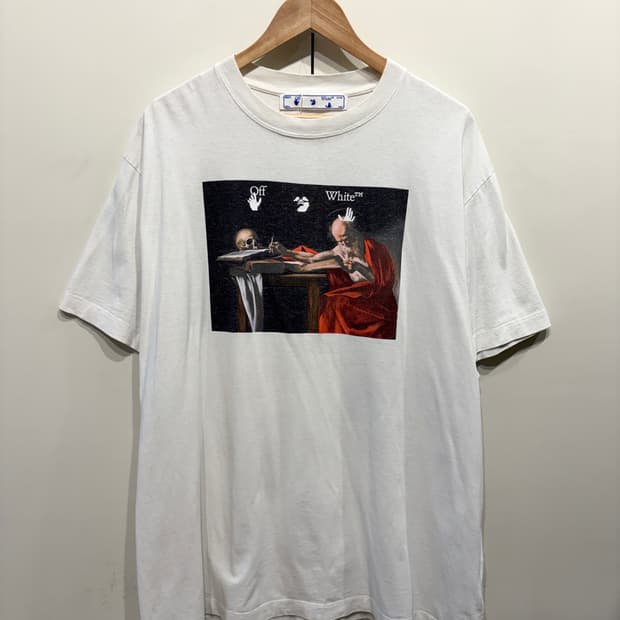 오프화이트 카라바조 반팔 티셔츠
