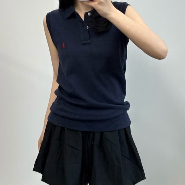 폴로 랄프로렌 네이비 PK 베스트 슬리브리스