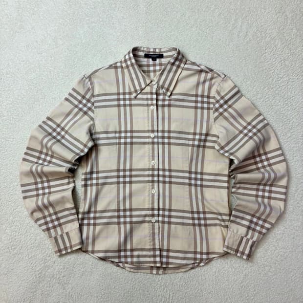 버버리 00's 숏 노바체크 시그니처 셔츠 PN5820