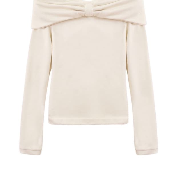 슈가블리스 리본 허그티 베이지