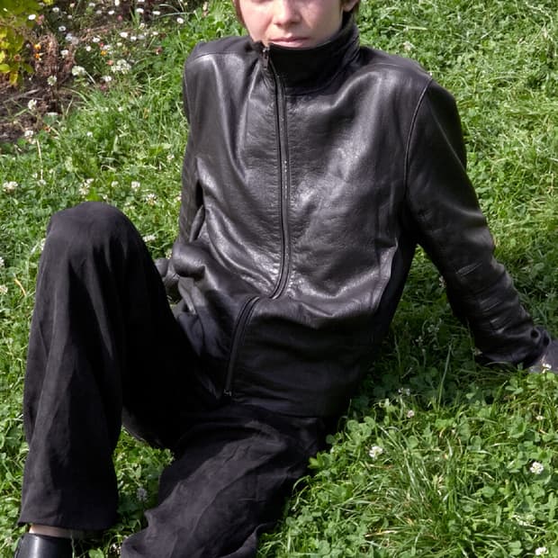 [1] 머듈 레더 appendix leather jacket /brown