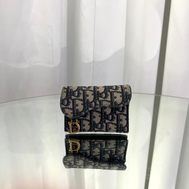 디올 오블리크 새들 카드지갑