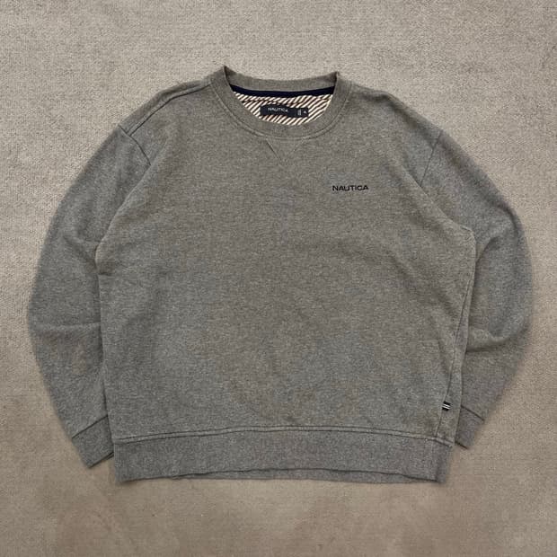 XL Nautica 회색 맨투맨 티셔츠