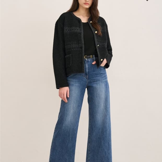 한섬 sjsj 2024 백밴딩 와이드 팬츠 61-90사이즈