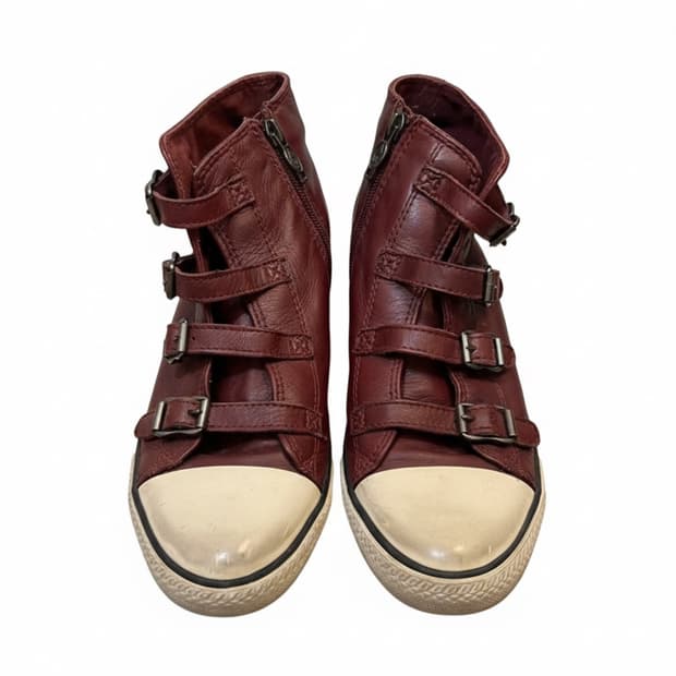 Ash 아쉬 텔마 웨지힐 스니커즈 40 레드 버건디
