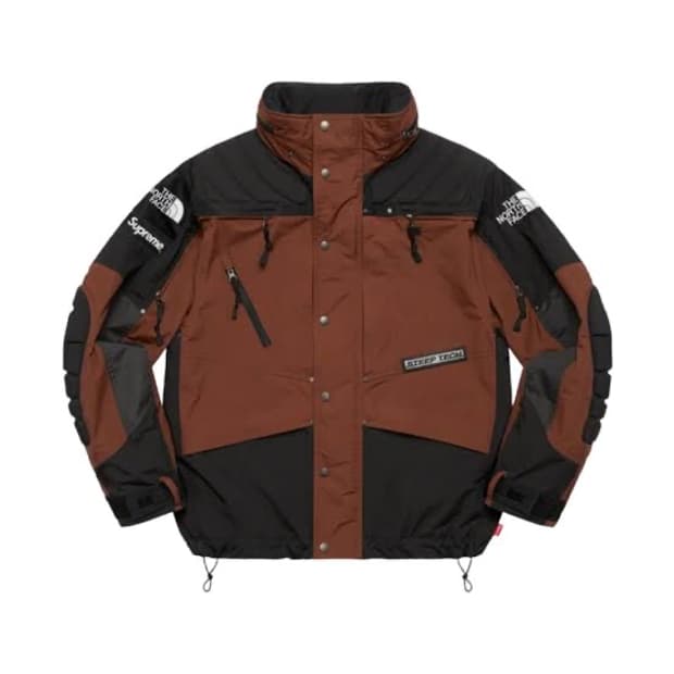 [M] 슈프림 22FW x 노스페이스 스팁 테크 아포지 자켓 (브라운)