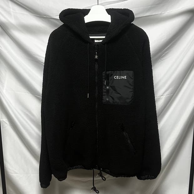 [2XL/새상품] 셀린느 오슬롯 프린트 플리스 후드 후리스