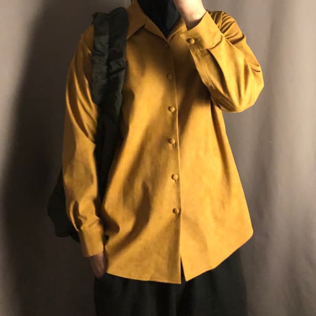 사스콰치 패브릭스 페이크레더 셔츠