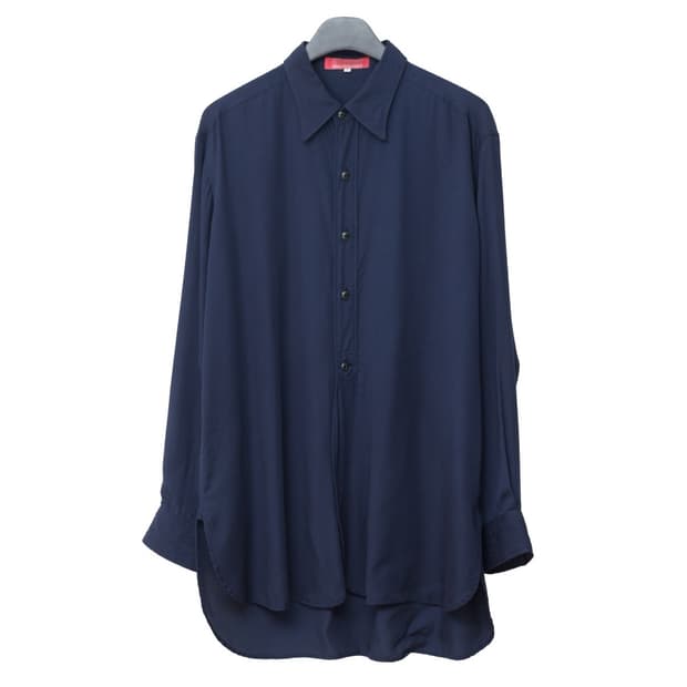 ‘00s Rayon Sleeping Shirt Navy