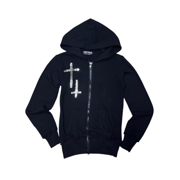 닉낵 비즈 디테일 슬림핏 후드집업