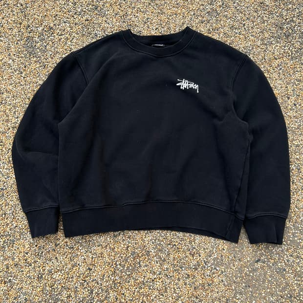 스투시 블랙 맨투맨