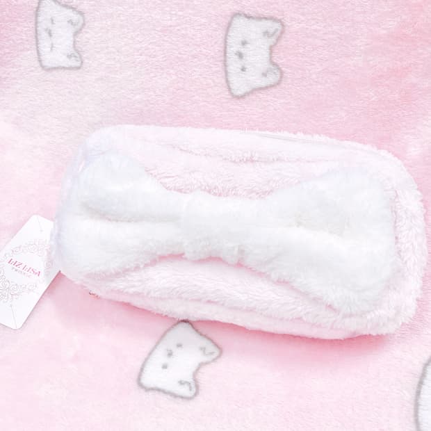 리즈리사 고전 왕리본 흰핑 파우치 히메갸루 로걀 핀터깔