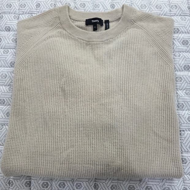 띠어리 남성 100% 캐시미어 와플 니트 105