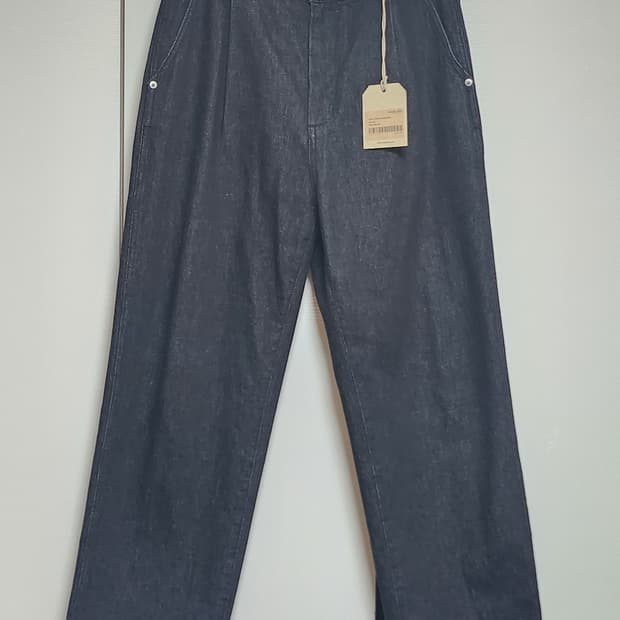 [2] 러프사이드 드레이프 데님 블랙 새상품