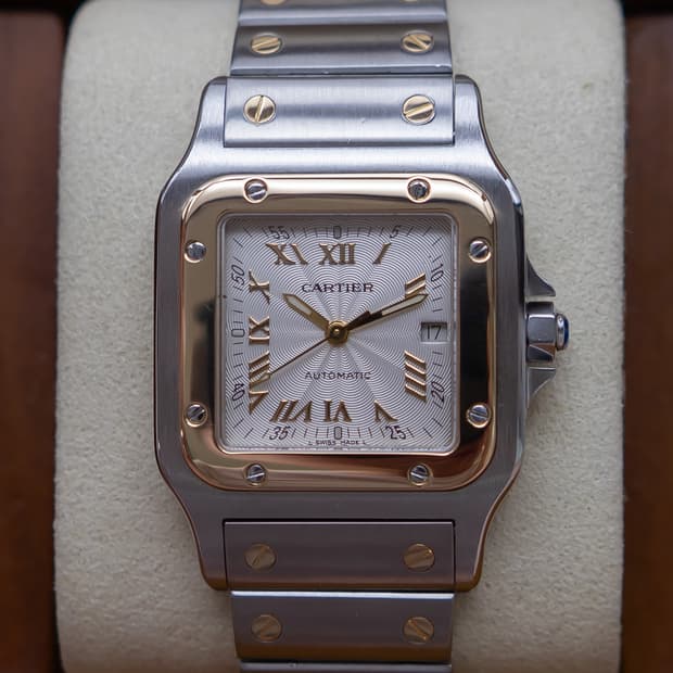 까르띠에 산토스 갈베 LM 콤비 오토매틱 시계