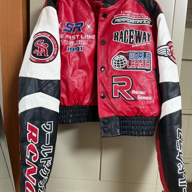 크롭 레이싱 자켓