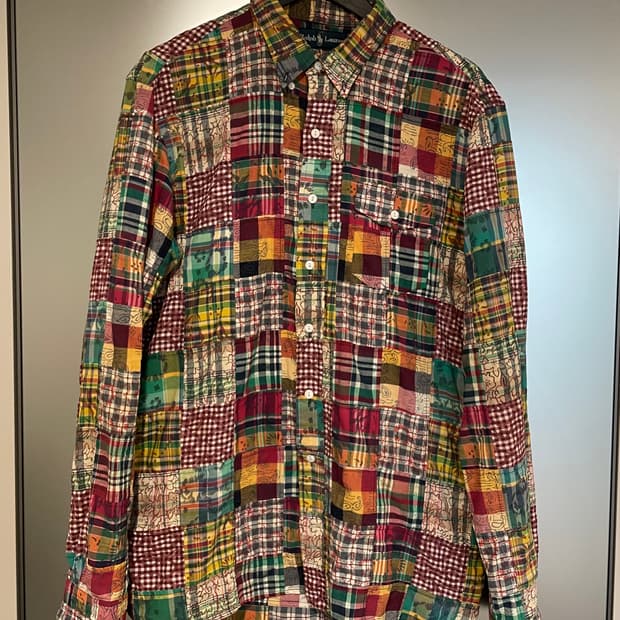 (L) 폴로 랄프로렌 플로랄 마드라스 패치워크 셔츠