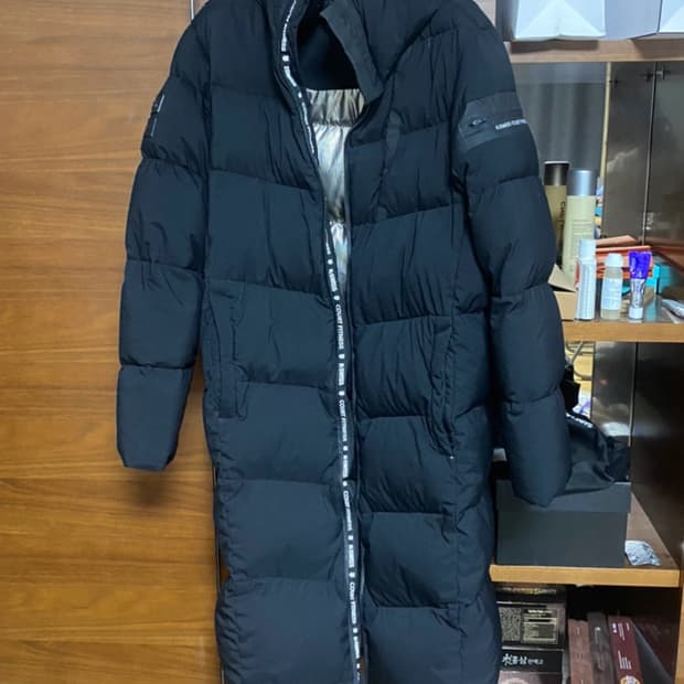 케이스위스 블랙 롱패딩 m