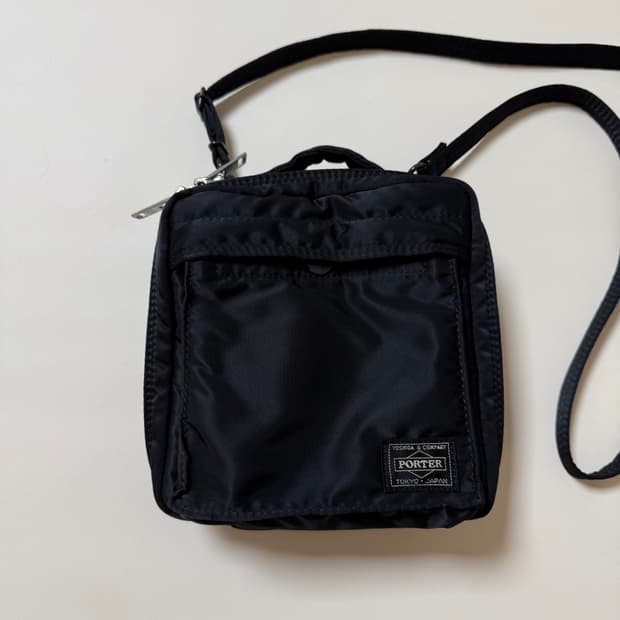 (신형) PORTER 포터 탱커 스퀘어 숄더백 블랙