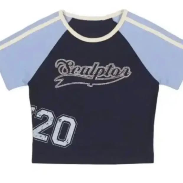 스컬프터 쥬얼 레터링 티셔츠