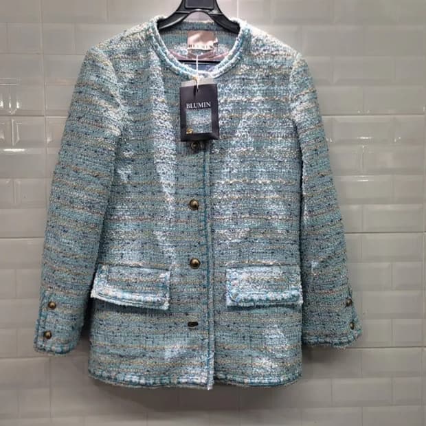 새상품 블루민 트위드자켓