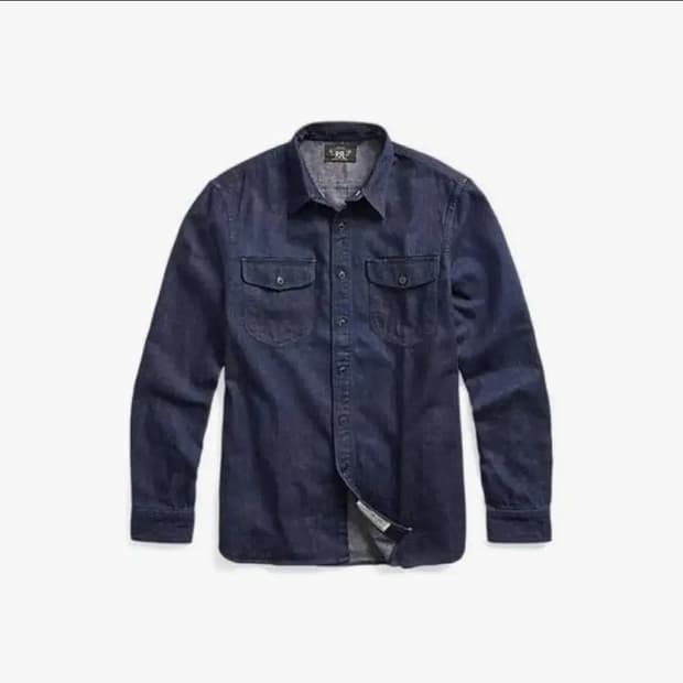 [20%할인] RRL 인디고 코튼 리넨 데님 워크셔츠 [새상품]