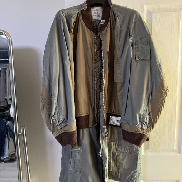 메종 미하라 야스히로 바텀 레이어드 밀리터리 코트