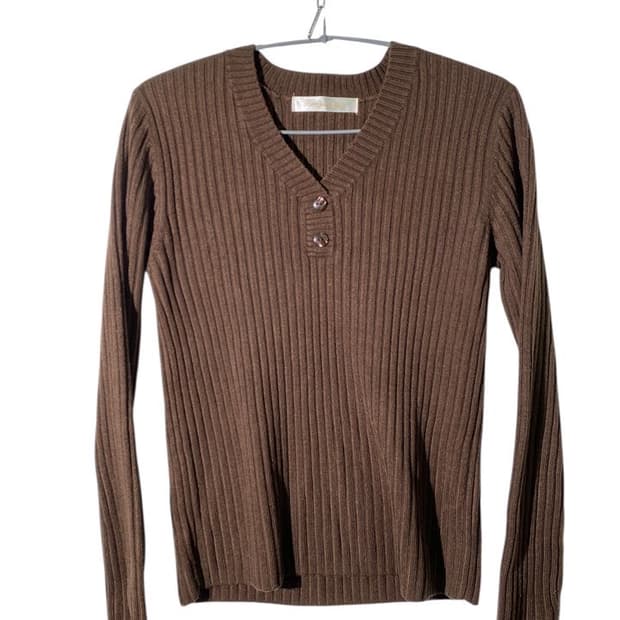 빈티지 브이넥 니트