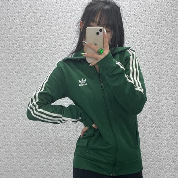 아디다스 유로파 Y2K 90's 딥그린 져지 집업 100 C08645
