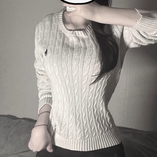 새제품) 폴로 니트 슬림핏 빈티지