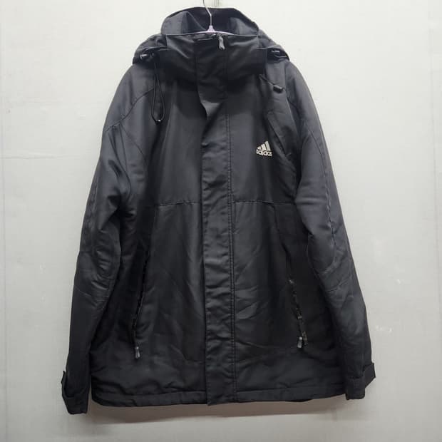 올드스쿨 아디다스 아웃도어 바람막이 스트링 점퍼 L