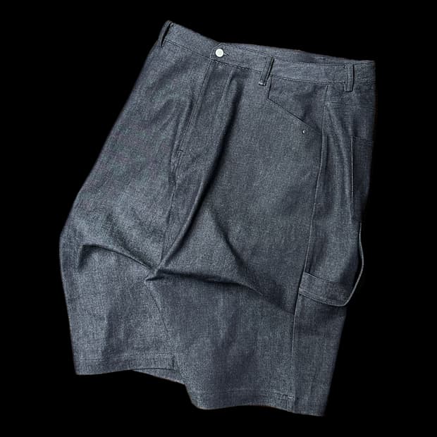 [2,3] 논노드 알파인 카펜터 로우 셀비지 데님 쇼츠 인디고