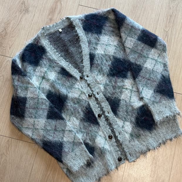 R13 아가일 가디건