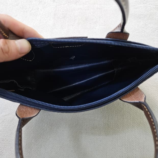 F 롱샴 플라이쥬 핸들백 (얼룩) 0409Y