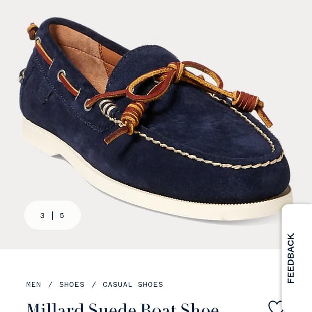 폴로 랄프로렌 네이비 스웨이드 보트 슈즈