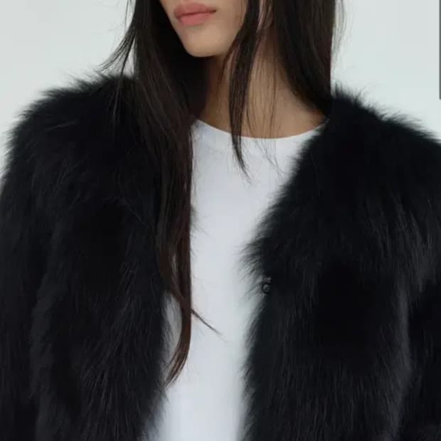 Ore Fox Fur Jacket Black 새상품 판매