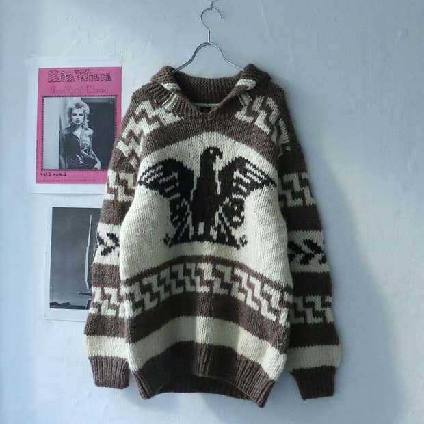 빈티지 울 코위찬 스웨터 