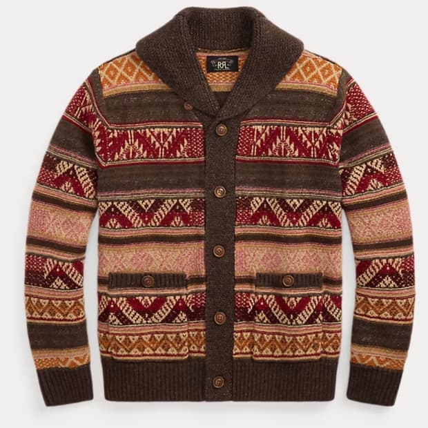 더블알엘 RRL 25FW 울 블렌드 숄 칼라 가디건 M