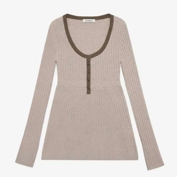 미레코 BABYDOLL KNIT OPS PURPLE