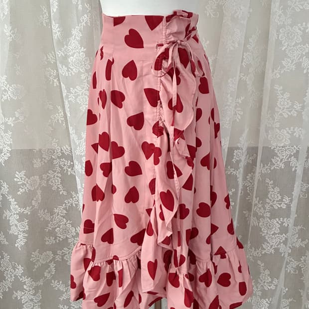 F) LMML 스튜디오 러버스 프릴 랩스커트 핑크