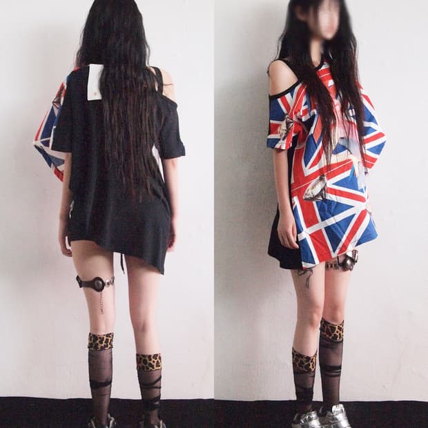 charles of london 데이비드 보위 유니언잭 언발란스 티셔츠