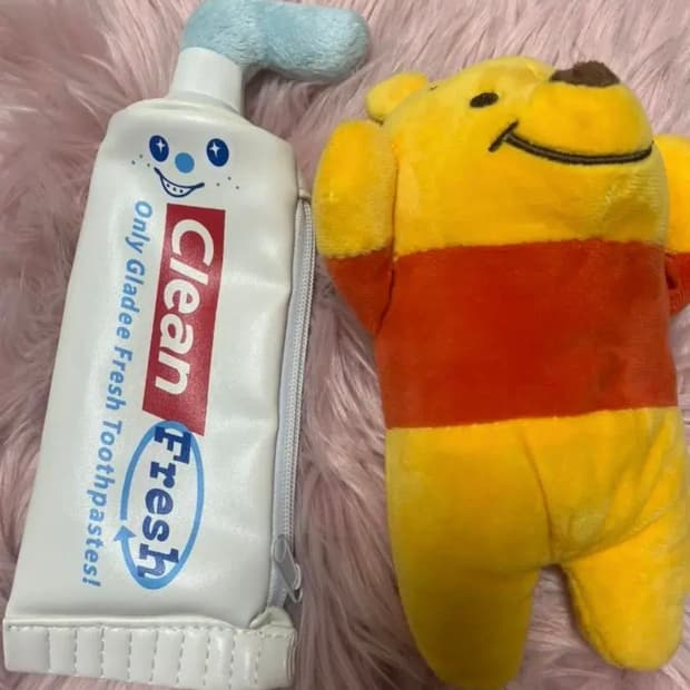 일괄 판매 인형 필통 파우치 빈티지 문구 고전 치약 곰돌이 푸