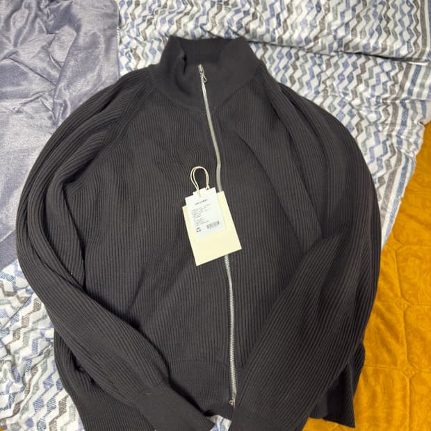 [3] 폴리테루 휴먼인덱스 트랙 니트집 차콜