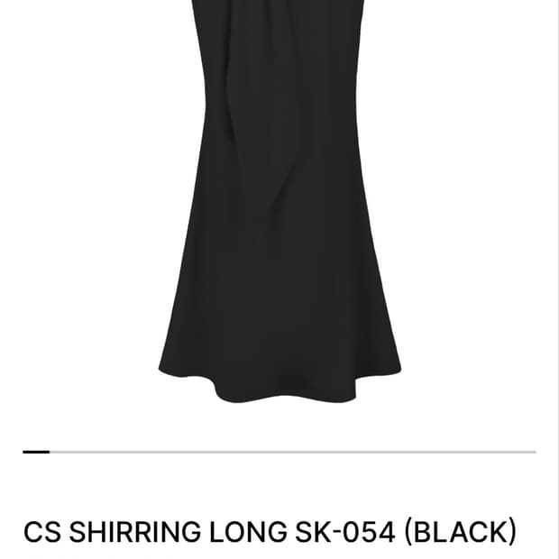 CS SHIRRING LONG SK-054 (BLACK)