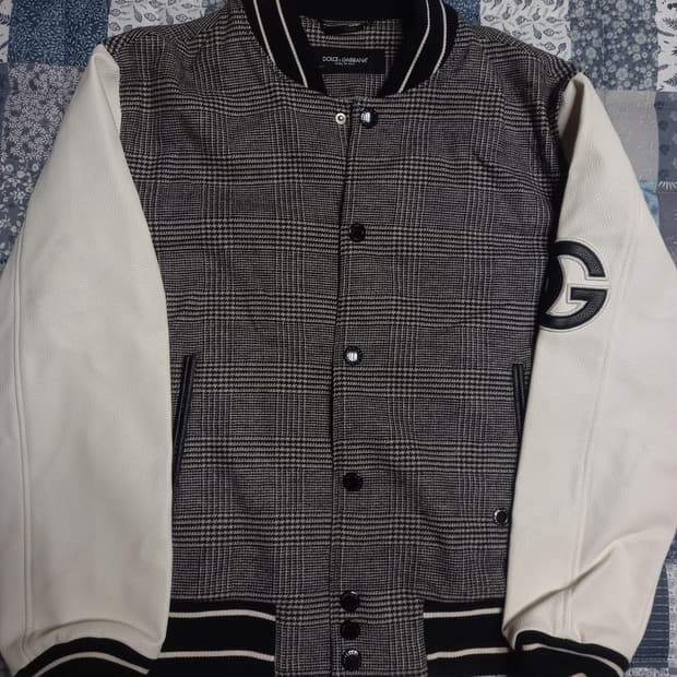 돌체앤가바나  울레더 야구  자켓   54(100~105)