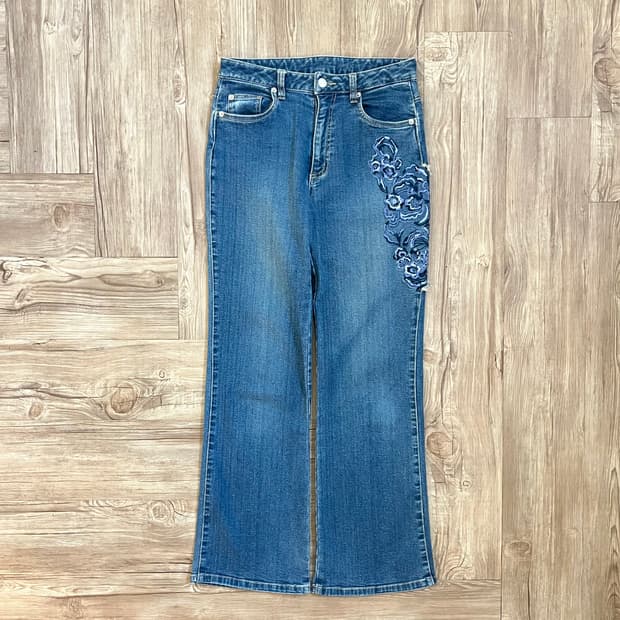 BROWDWIN 자수 데님팬츠