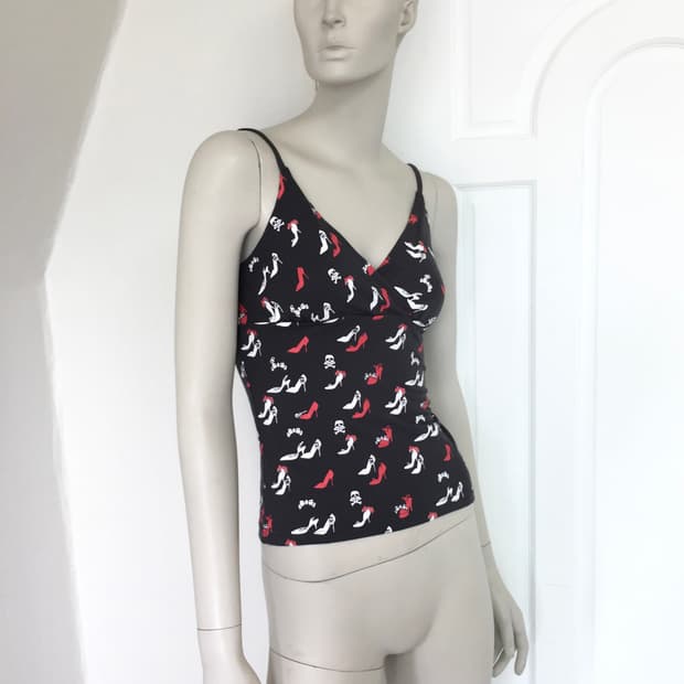 High Heel & Skull Graphic Tank