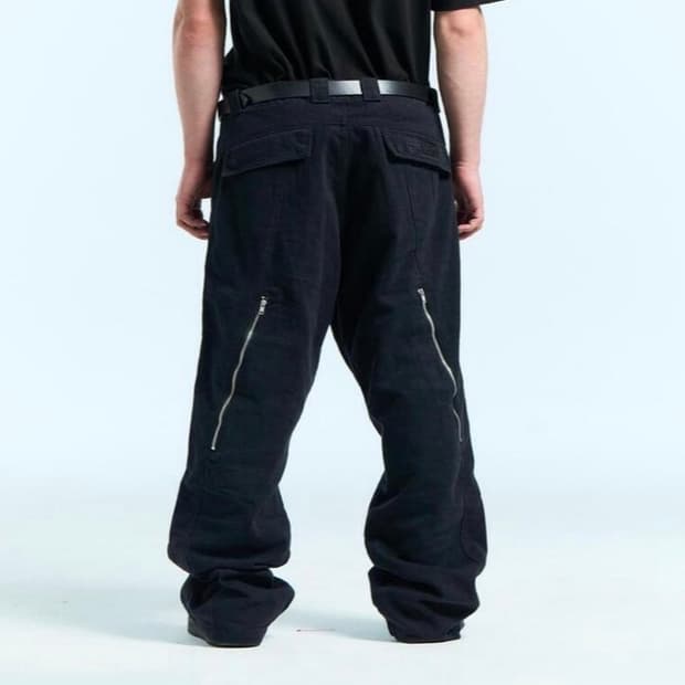 [S 구매] MPa Wave Zipper Pants - Black