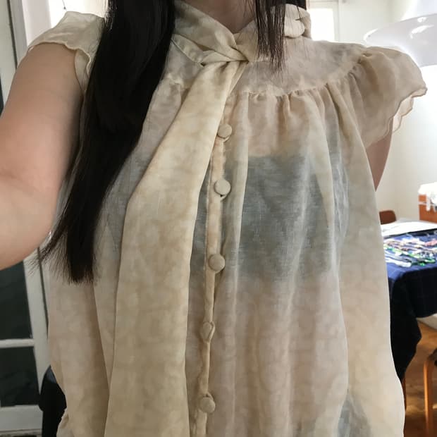 vintage ribbon blouse