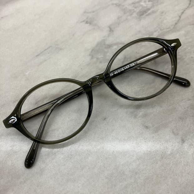 B74 KS 카키 오벌 슬림 안경6859